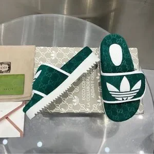 Shoes | Adidas X Gucci Slide Gg Mens Platform Sandals Green  display picture 2
